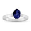 Billede af Ring "Glory" m. ægte safir (0,91 ct.) 14 karat hvidguld