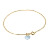 Billede af ENAMEL Copenhagen Ball Icy Blue armbånd sølv forgyldt kuglekæde (17,5cm)