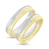 Billede af Vielses & Forl. ringe brillant 0,01 w/vs. 14 kt. + 14 kt. hvg.