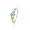 Billede af Mads Z "Leonora" ring 14 kt. guld m. topas + brillanter (str. 50-60)