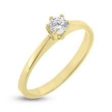 Billede af Ring solitaire 14 kt syn sten