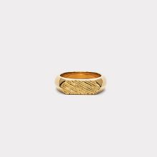 Billede af IX Studios Mini Brushed Hexagon ring sølv forgyldt (str 56)