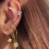 Billede af STINE A ørering Three Pearl Berries forgyldt sølv m. fvp (1 stk.)