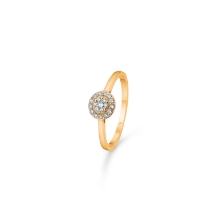 Billede af Mads Z "Eleanor Petite" ring 14 kt. guld m. diamanter (str. 54)