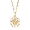 Billede af Lund Copenhagen Marguerit collier 18 mm forgyldt sølv (45-48 cm)
