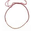 Billede af Classic by Pind Colorful ,knyttet armbånd vinrød med sølvfg. kugler 