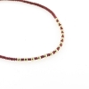 Billede af Classic by Pind Colorful ,knyttet armbånd vinrød med sølvfg. kugler 