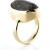 Billede af Ring fattet med natur sl. sten, 14 kt.