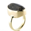Billede af Ring fattet med natur sl. sten, 14 kt.