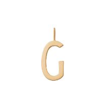 Billede af *Design Letters Bogstav G 16mm vedhæng forgyldt sølv