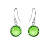 Billede af Susanne Friis Bjørner Ørering sølv rund cabochon peridot krystal 10 mm