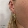 Billede af *Aqua Dulce Debbie Leaf øreringe forgyldt sølv