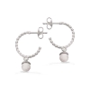 Billede af Halvcreoler Swarovski perle sølv