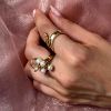 Billede af Ring "Perlesymfoni" i 14 kt. m. ferskvandsperler og en brillant
