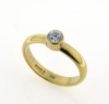Billede af Ring, rørfatning, syn. sten 4,5 mm. 14 kt.