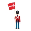 Billede af Kay Bojesen Fanebærer - Lille - Rød/blå/hvid
