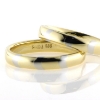 Billede af 1 par vielsesringe med Platin, 14 kt. + platin