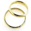 Billede af 1 par vielsesringe med Platin, 14 kt. + platin