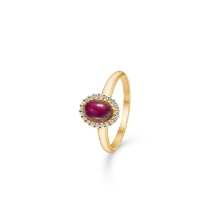 Billede af Mads Z 14 kt. ring  "Royal Ruby" m rubin og ialt 0,12ct w/si str. 56