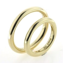 Billede af Vielses & Forlovelses ringe, damering isat brill. 0,07 w/vs 14 kt