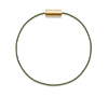 Billede af Mads Z Black Sun armbånd, mørkegrøn nylon m. 14 kt. guldlås