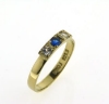 Billede af Ring m carre fatn. m. 3 * syn. stene a 3,0 mm. 14 kt.