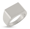Billede af Ring massiv lukket bund 14 kt. hvg.