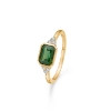 Billede af Mads Z "Elvira" ring 14 kt. guld m. grøn turmalin + brillanter (str. 50-60)