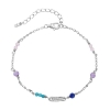 Billede af WiOGA Johanna armbånd sølv m. sten (15,5-19 cm)