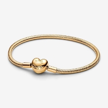 Billede af Pandora Armbånd forgyldt m. hjerte (17cm)