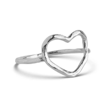 Billede af ENAMEL Copenhagen Organic Heart ring sølv (str. 57)