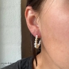 Billede af Aqua Dulce Pretty Pearl Hoop øreringe sølv m. ferskvandsperler