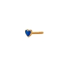 Billede af STINE A ørestik Petit Love Heart forgyldt sølv Cobalt Blue (1 stk.)