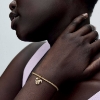 Billede af Pandora Funklende Monsterablad charm forgyldt metalblanding m. cz