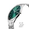 Billede af Bering Ultra Slim herreur stållænke grøn skive 3 ATM 40mm