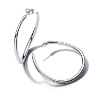 Billede af Pandora Organisk Formede creoler sølv (42 mm)