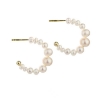 Billede af Aqua Dulce Pretty Pearl Hoop øreringe forgyldt sølv m. ferskvandsperler