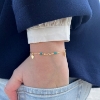 Billede af WiOGA Octavia armbånd forgyldt sølv m. sten (15,5-19 cm)