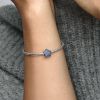 Billede af *Pandora Blå Pavé Stjerne charm sølv m. cz