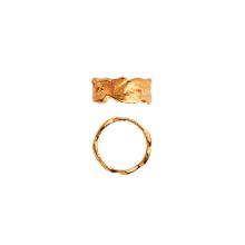 Billede af STINE A Golden Splash Lava ring i forgyldt sølv (str. 60)