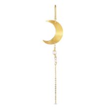 Billede af Jane Kønig Half Moon With Pearl Chain ørering forgyldt sølv (1 stk) - Højre