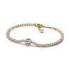 Billede af Pandora Funklende Halo Tennisarmbånd forgyldt metalblanding (16-20 cm)