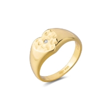 Billede af WiOGA Ullaflora ring forgyldt sølv m. cz (str. 58)
