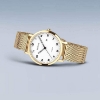 Billede af Bering Titanium dameur gulddoublé meshlænke 34mm 5 bar