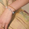 Billede af WiOGA Idaline armbånd forgyldt sølv m. Blonde Agat (15,5-19 cm)