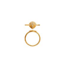 Billede af STINE A Vintage Shell ring forgyldt sølv m. cz (str. 52)