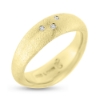 Billede af Ring bølget, massiv 3* 0,01 w/vs. fattet i stjernedrys 14 kt.