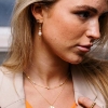 Billede af WiOGA Ashley øreringe forgyldt sølv m. ferskvandsperler + cz