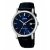Billede af Lorus Classic herreur stål blå skive sort læderrem 37mm 3bar