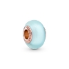 Billede af *Pandora Moments charm rosa metalblanding frostet blå muranoglas